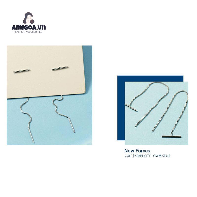 Bông Tai Dáng Dài Thiết Kế Đơn Giản Thời Trang