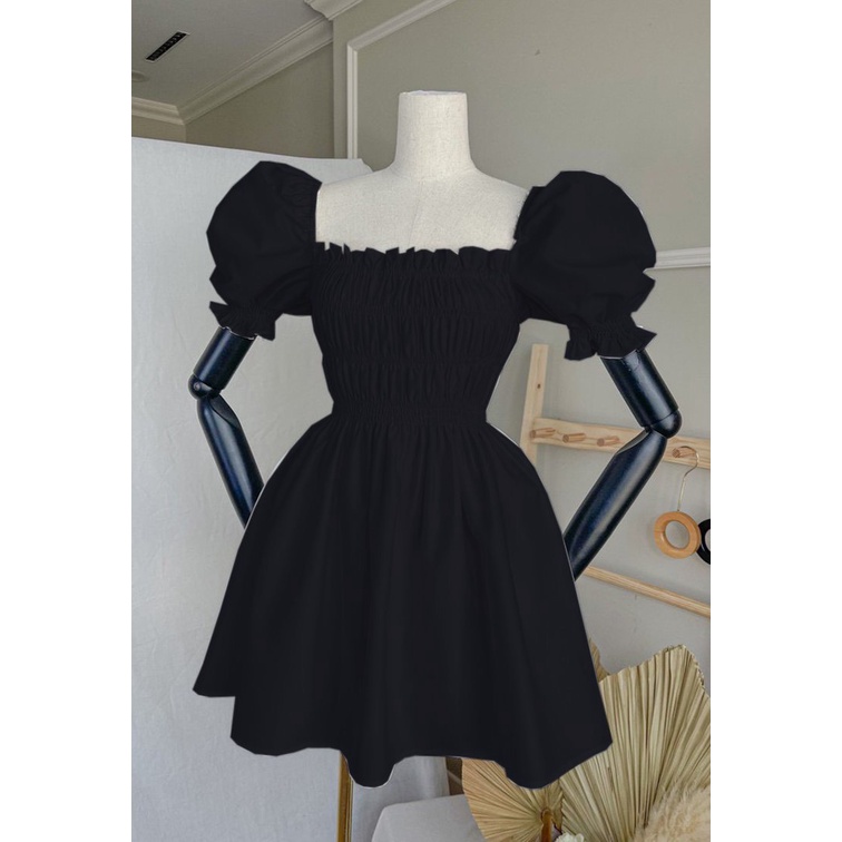 Đầm nhún tay phòng  tiểu thư Bigsize Quỳnh Anh từ 50kg đến 100kg (M/L/XL/XXL)