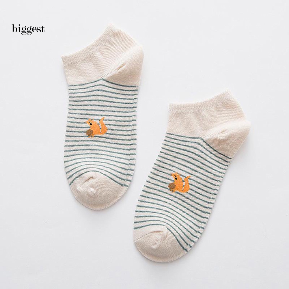 Vớ cotton cổ thấp in họa tiết dưa hấu hoạt hình xinh xắn thời trang dành cho nữ