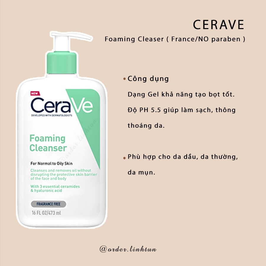 Sữa rửa mặt Cerave ( đã bao gồm 2% phí shopee )