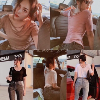 Áo thun dây đan chéo