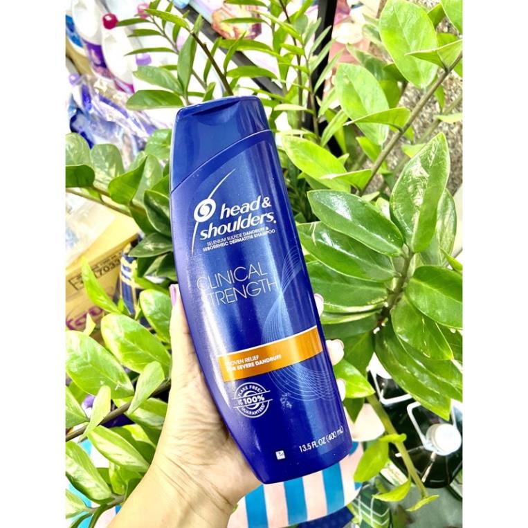 Dầu gội Head Shoulders Mỹ ⚡️𝑪𝒉𝒖𝒂̂̉𝒏 𝑪𝒉𝒊́𝒏𝒉 𝑯𝒂̃𝒏𝒈 ⚡️ Clinical strength 400ML (màu XANH)