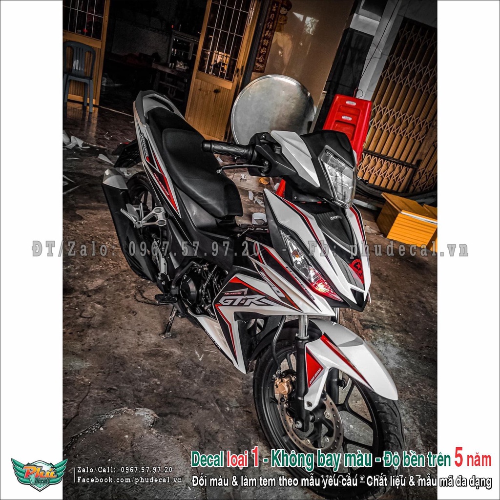 Tem rời Winner GTR trắng đỏ (2)