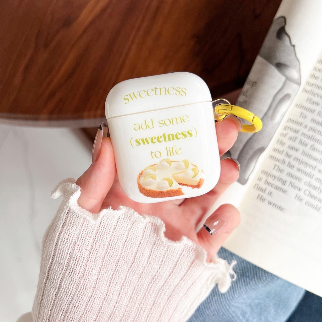 Vỏ Bảo Vệ Hộp Sạc Tai Nghe Bluetooth AirPods 1 2 pro 3 2021 gen3 Bằng Silicon Hình Bánh Kem Đơn Giản Thời Trang