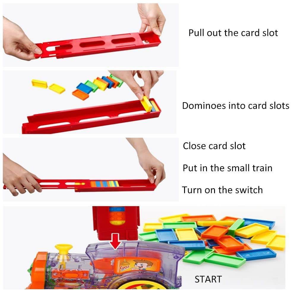 Đồ Chơi Tàu Hỏa Xếp Domino Tự Động Thỏa sức Sáng Tạo Cho Bé Smart Toy