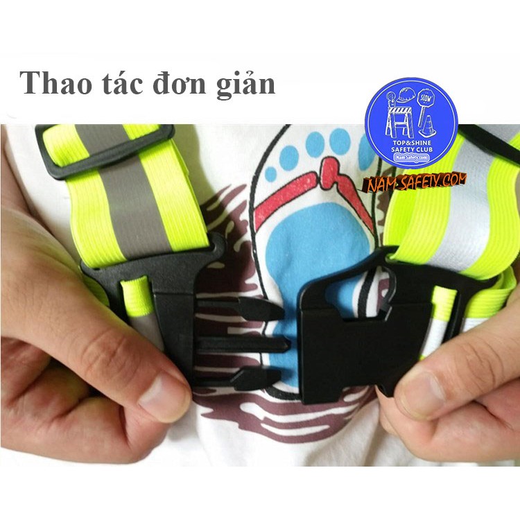 Áo phản quang dây ,phản quang dây khóa chữ A ,áo phản quang dây đeo phù hợp đi phượt ,thể thao