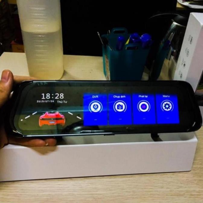 Camera hành trình dạng gương chiếu hậu Acumen D10+ tặng thẻ nhớ 16gb và đầu đọc thẻ