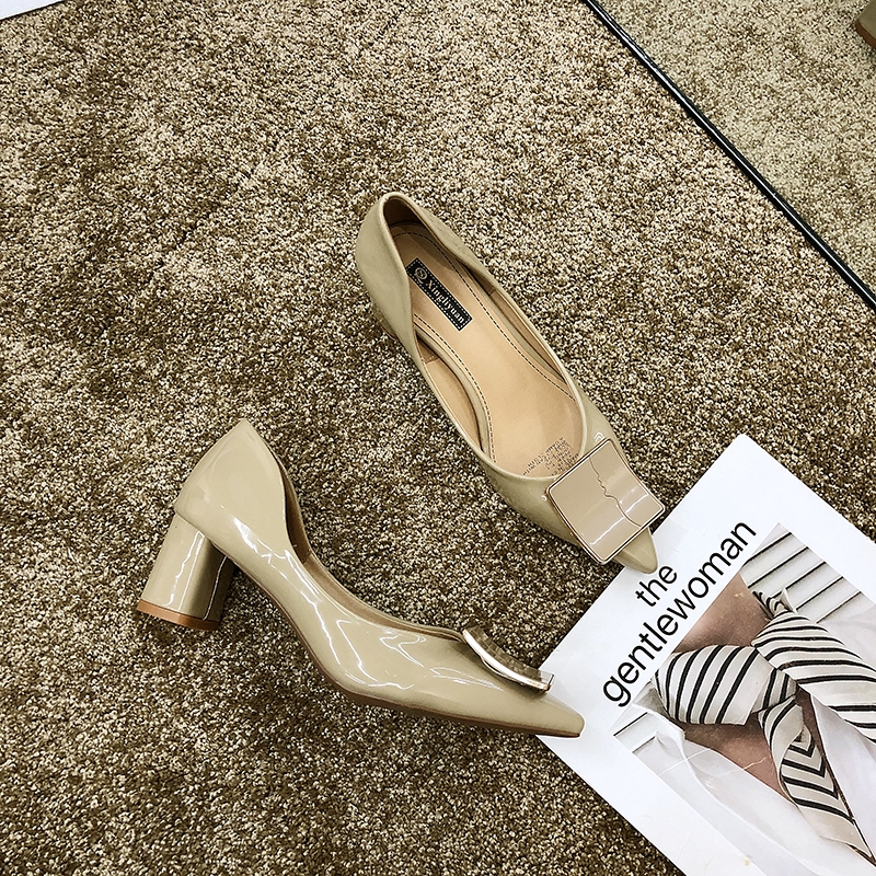 Giày cao gót mũi nhọn phong cách Hàn Quốc thanh lịch dành cho nữ