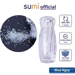 Đá rắc móng trang trí móng ống bảy màu, trắng
