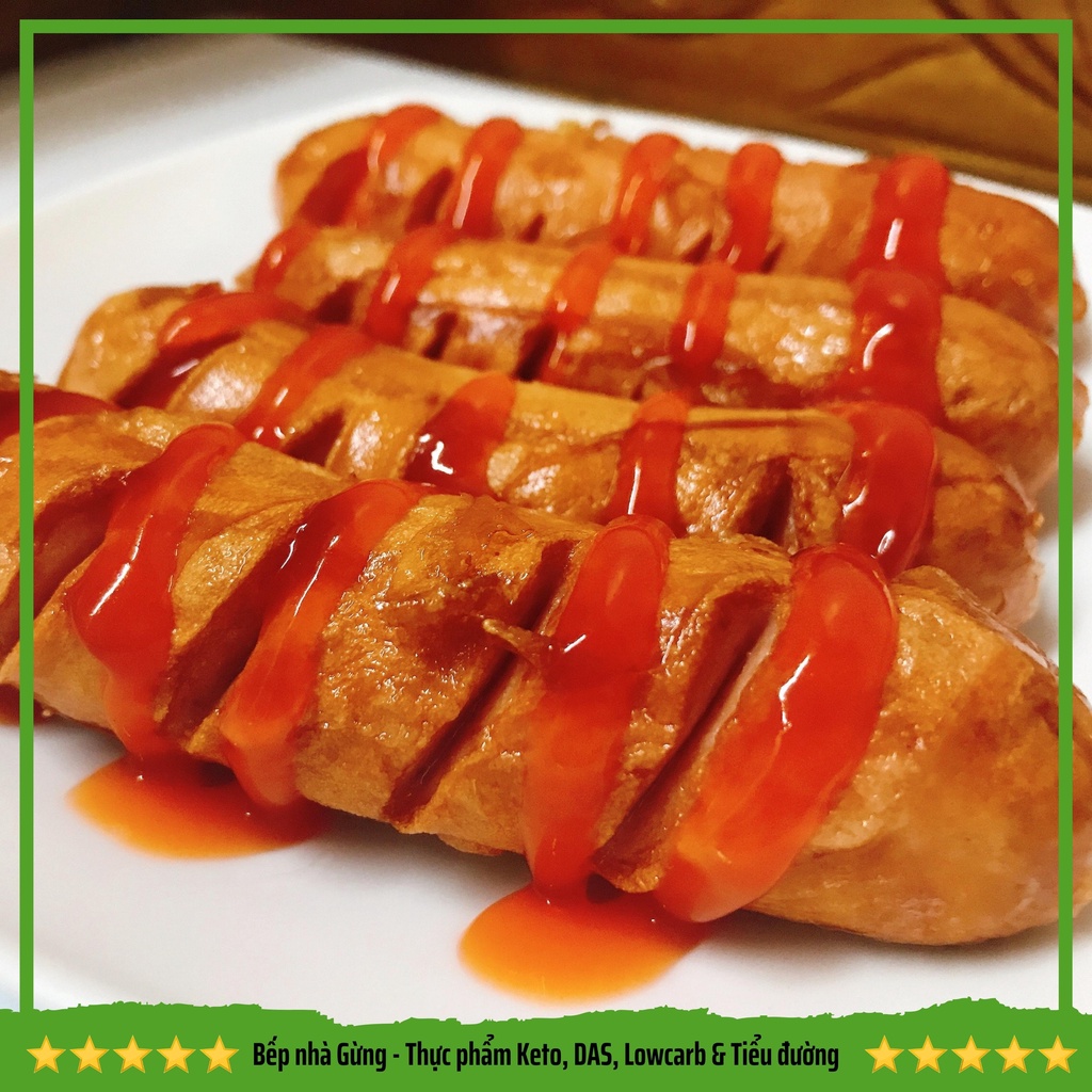 Xúc xích heo 500gram - For Keto, DAS, Lowcarb, Eatclean & Tiểu đường
