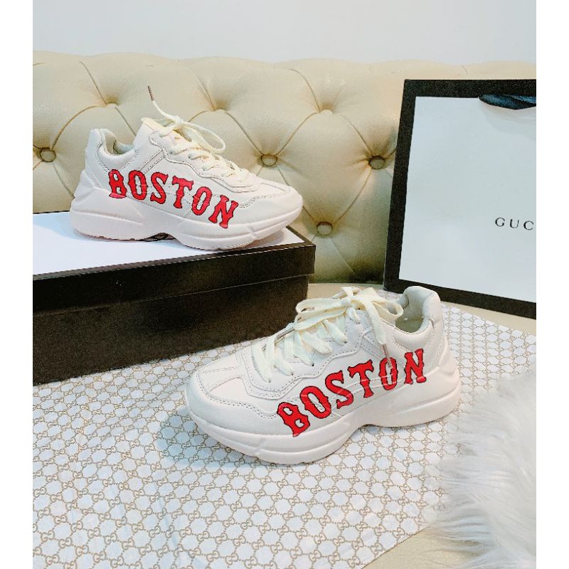 hm(ẢNH THẬT) Giày Thể Thao Sneaker Đế 5p Da Mềm Êm Bos Ton Fullbox Cao Cấp