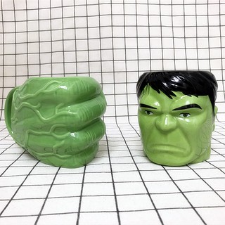 Cốc uống nước bằng gốm sứ hình nắm đấm Hulk Marvel vui nhộn cho học sinh
