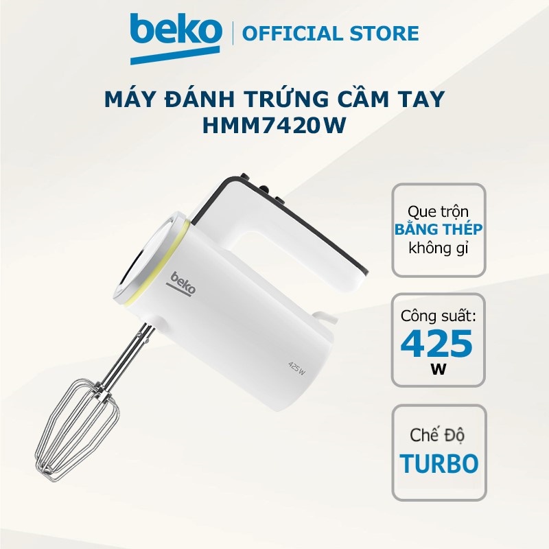 [Mã ELHA22 giảm 6% đơn 300K] Máy đánh trứng cầm tay BEKO HMM7420W