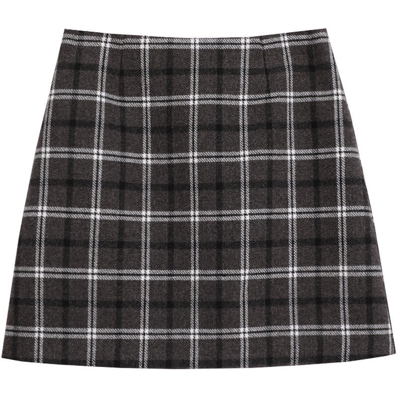 Chân váy len chữ A lưng cao phong cách mùa thu đông duyên dáng dành cho nữ