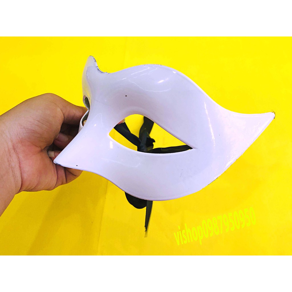 - Combo hai/5/10 chiếc mặt nạ trắng trơn - Mặt nạ bán nửa mặt - 10 loại mặt nạ nhựa trắng trót lọt