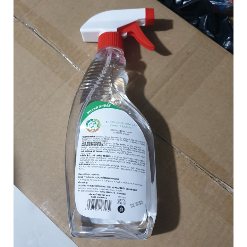 Xịt khô sát khuẩn khử trùng 500ml ( 1 chai ) - dung dịch sát khuẩn tay dạng xịt | BigBuy360 - bigbuy360.vn