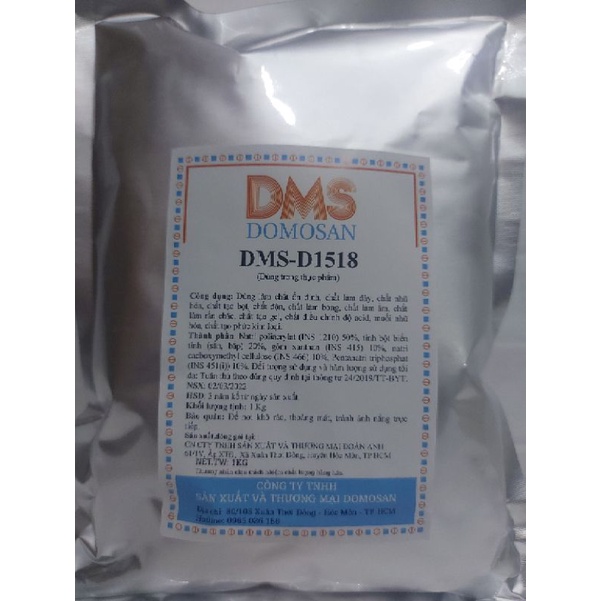 Bột dẻo dai DMS D1518 - phụ gia làm bún, tạo dẻo dai sáng bóng cho bún,mì,phở,hủ tiếu, bánh tráng