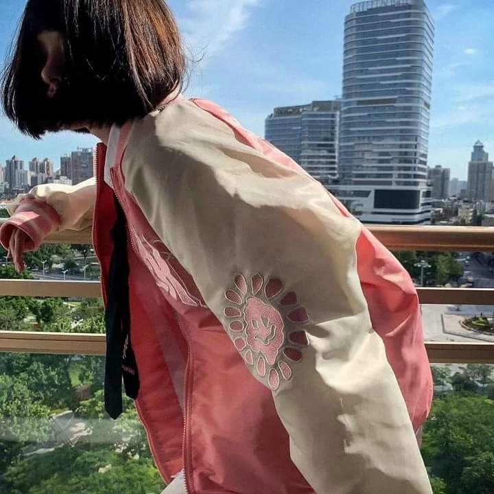 áo khoác nữ bomber form rộng dù 2 lớp cá tính 253