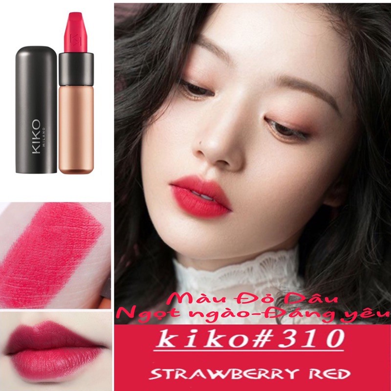 Son lì Kiko Velvet Passion Matte Lipstick - hàng bill Pháp