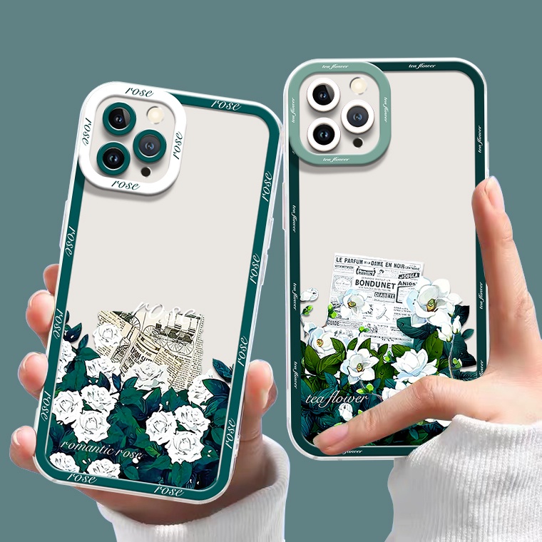 Ốp Điện Thoại TPU Dẻo Trong Suốt Họa Tiết Hoa Xinh Xắn Cho IPhone 14 12 13 X XS XR 11 14 Pro Max 6 6S 7 8 Plus