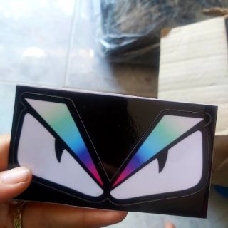Combo 2 Tem Sticker Con Mắt Fendi Màu Mới Giá Rẻ, Dán Xe Hàng Độc Quyền