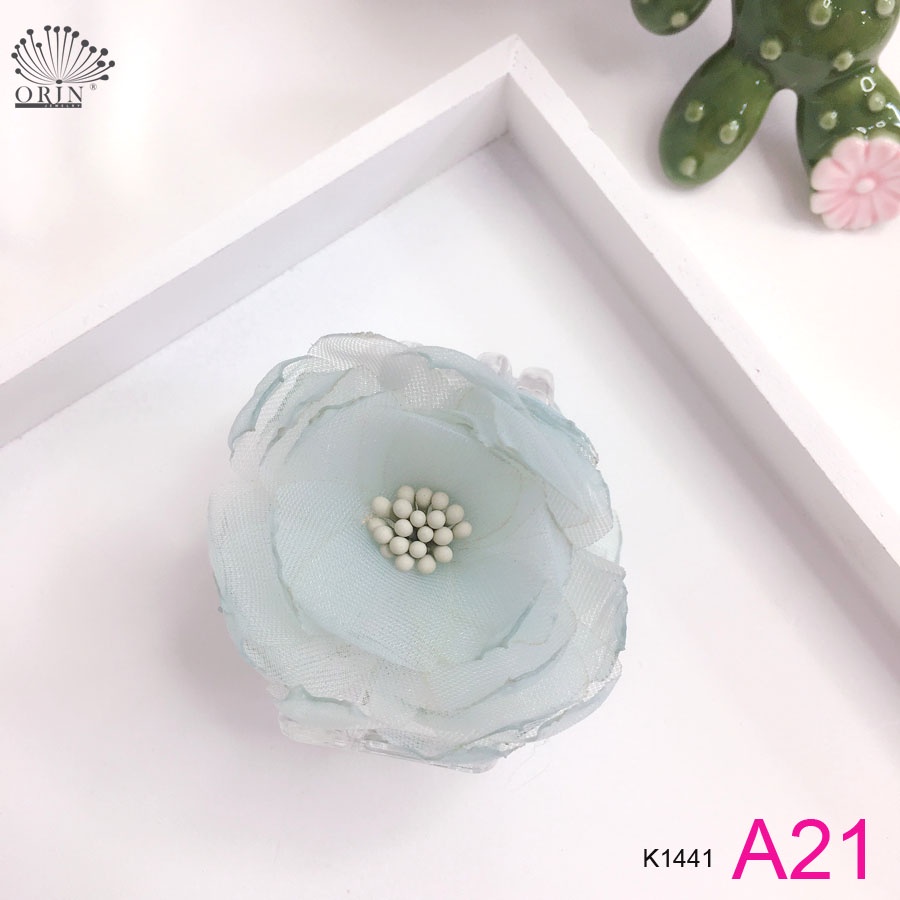 Kẹp tóc càng cua 5 răng trắng, kẹp hoa thời trang cao cấp Orin K1441