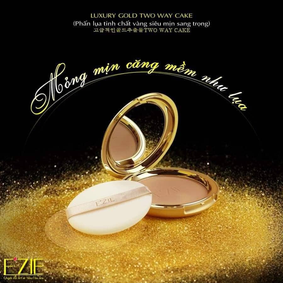 Phấn Lụa Tinh Chất Vàng Siêu Mịn E'ZIE Luxury Gold Two Way Cake