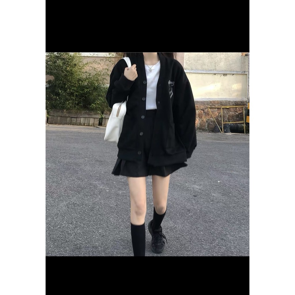 áo khoác cadigan dáng dài giấu quần siêu hot áo rộng dưới 70kg