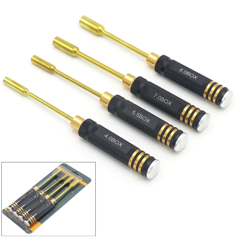 Set 4 Tua Vít Đầu Lục Giác 4.0 5.5 7.0 8.0 Cho Mô Hình Điều Khiển Từ Xa