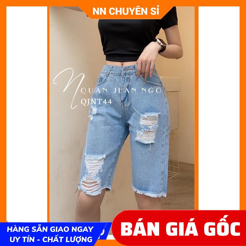 QUẦN JEAN NGỐ RÁCH QJNT44 ⚡ẢNH THẬT⚡ QUẦN LỬNG NỮ ⚡ QUẦN NGỐ NỮ