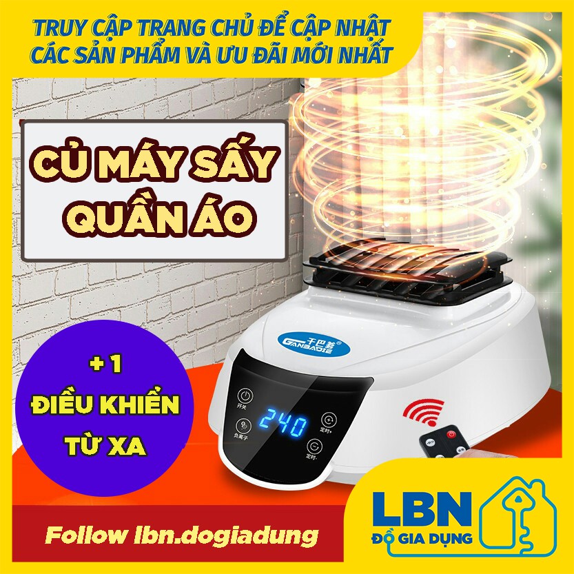 [ORDER] CỦ MÁY TỦ SẤY QUẦN ÁO GANBADIE KÈM ĐIỀU KHIỂN TỪ XA LÀM KHÔ QUẦN ÁO TIỆN DỤNG HIỆN ĐẠI ĐỒ GIA DỤNG