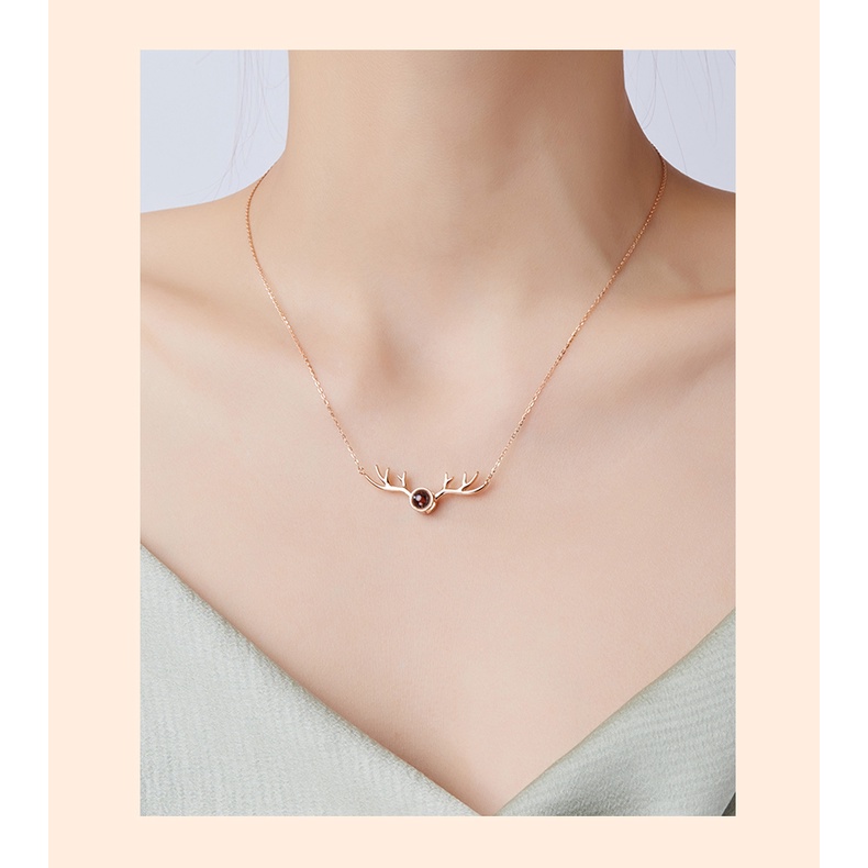 Dây chuyền titan sừng hươu TT2602  - CAM KẾT KHÔNG GỈ, KHÔNG BAY MÀU - BẢO HÀNH 12 THÁNG.