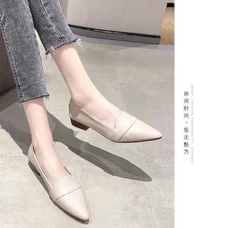 giày moca nữ mũi nhọn, giày cao gót đế 3p