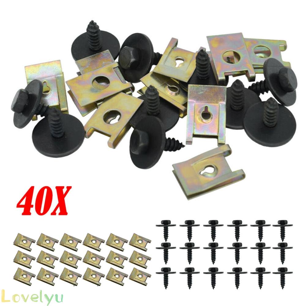 ◀READY▶40*Mud Flaps Clips U Nut Hex Screw For BMW Speed Fastener Undertray Sheet Metal# Good Quality