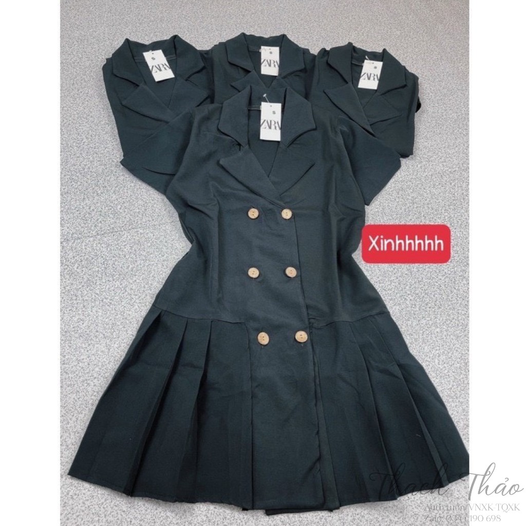 ĐẦM SƠ MI XẾP LY XÒA 6 CÚC