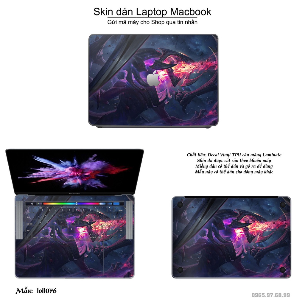 Skin dán Macbook mẫu Liên Minh Huyền Thoại (đã cắt sẵn, inbox mã máy cho shop)