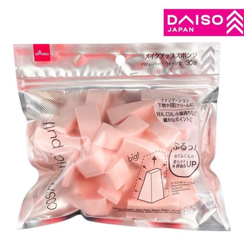 Bộ 30 Bông Mút Trang Điểm Daiso