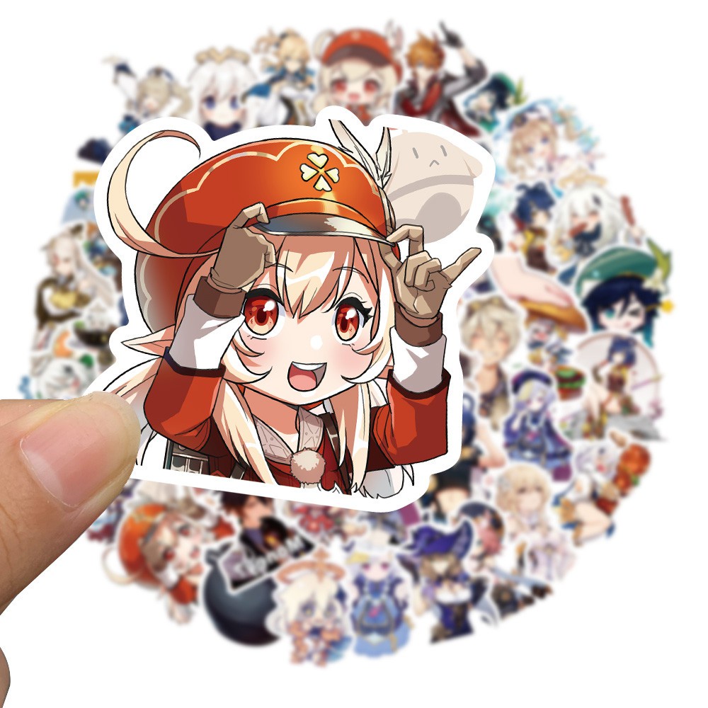 Set 50 miếng dán trang trí ván trượt / hành lý họa tiết hoạt hình dễ thương cho bé