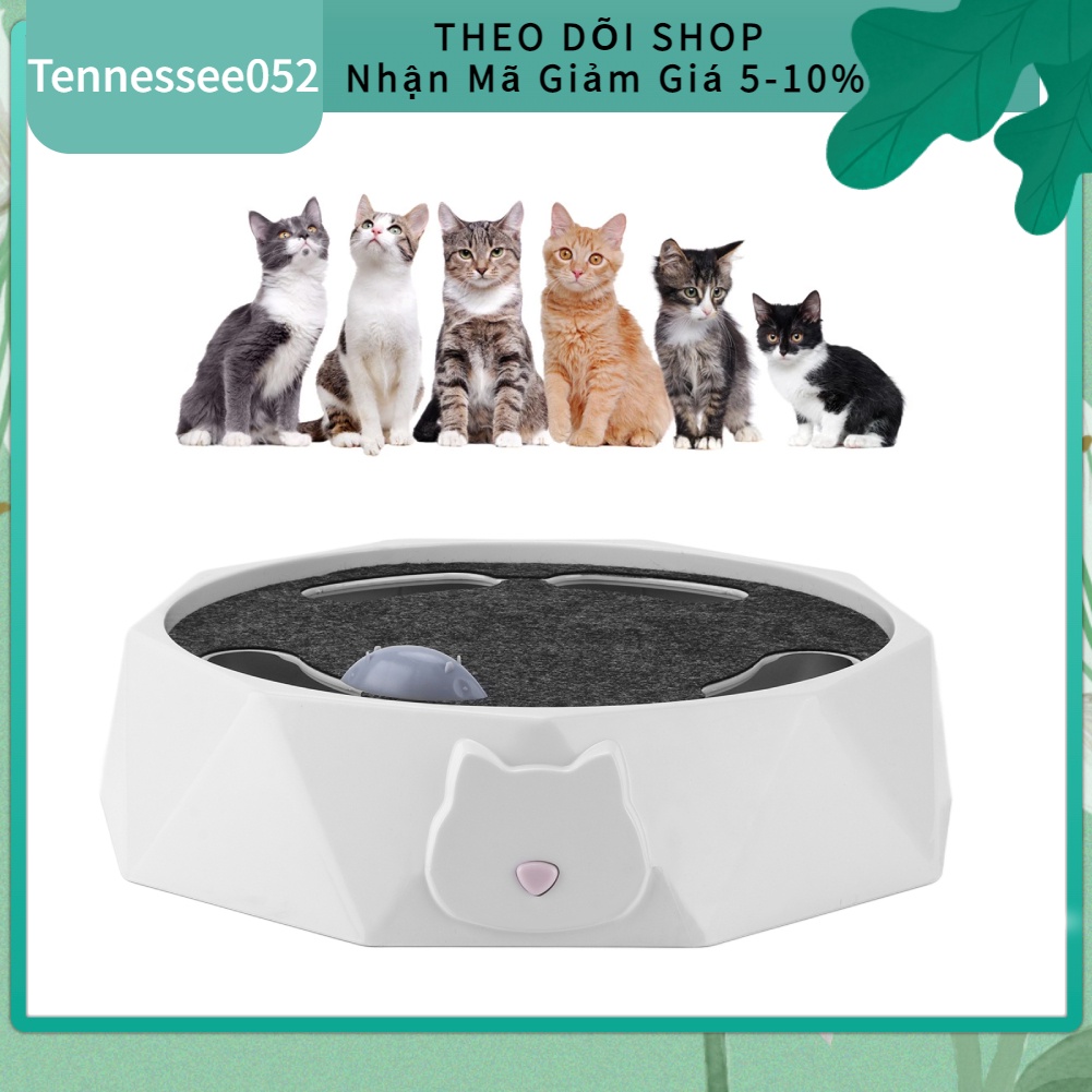 [Hàng Sẵn] Đồ chơi mèo điện có chuột chạy và tấm lót nỉ cho bài tập huấn luyện săn【Tennessee052】