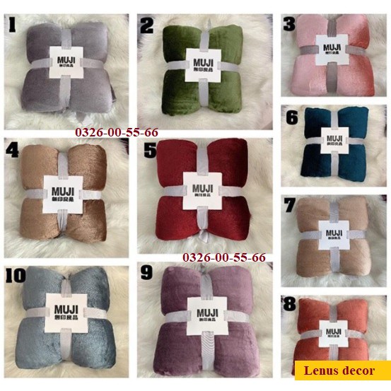 Chăn Lông Tuyết Muji Siêu Mềm Mịn, Chăn Lông Cao Cấp