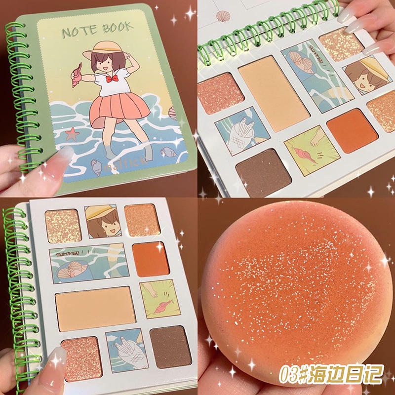 [Hàng mới về] Bảng phấn mắt Maffick màu lì và ánh ngọc trai tự nhiên đẹp mắt