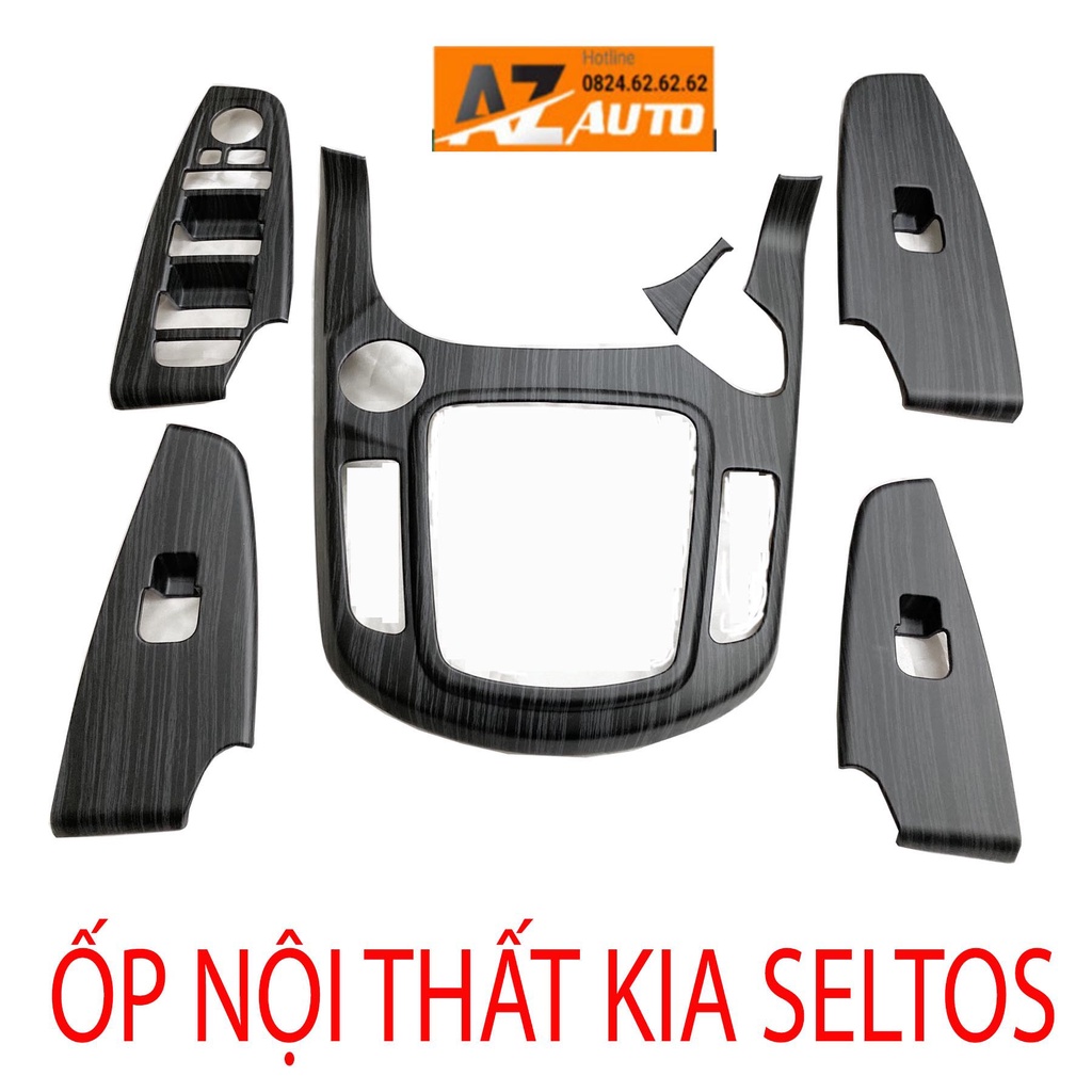 Ốp nội thất Kia Seltos - vân gỗ cao cấp