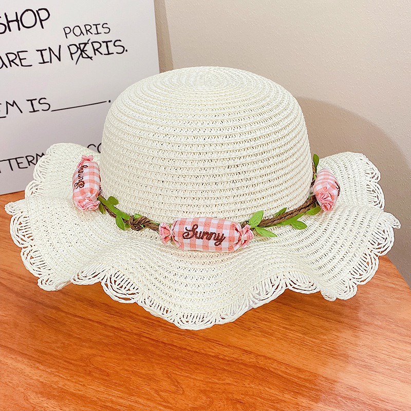 Nón Cối Rộng Vành Che Nắng Dễ Thương Cho Bé Gái