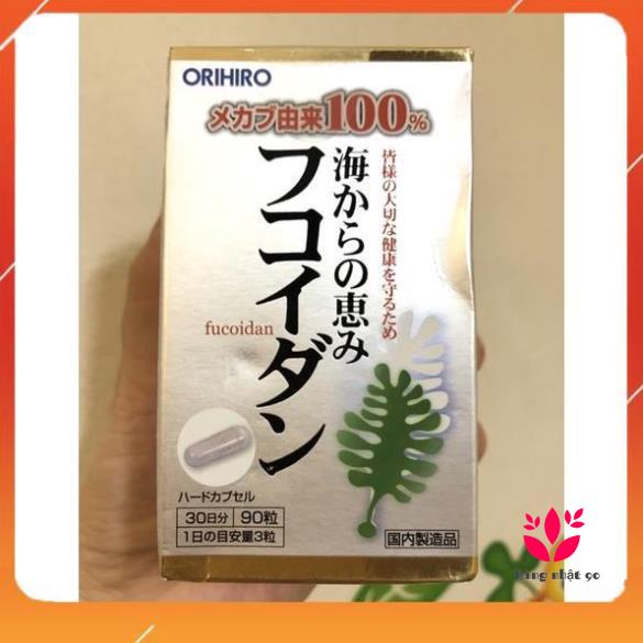 Tảo nâu lá Fucoidan Orihiro 90 Viên Của Nhật, Mẫu mới Chuẩn Nhật