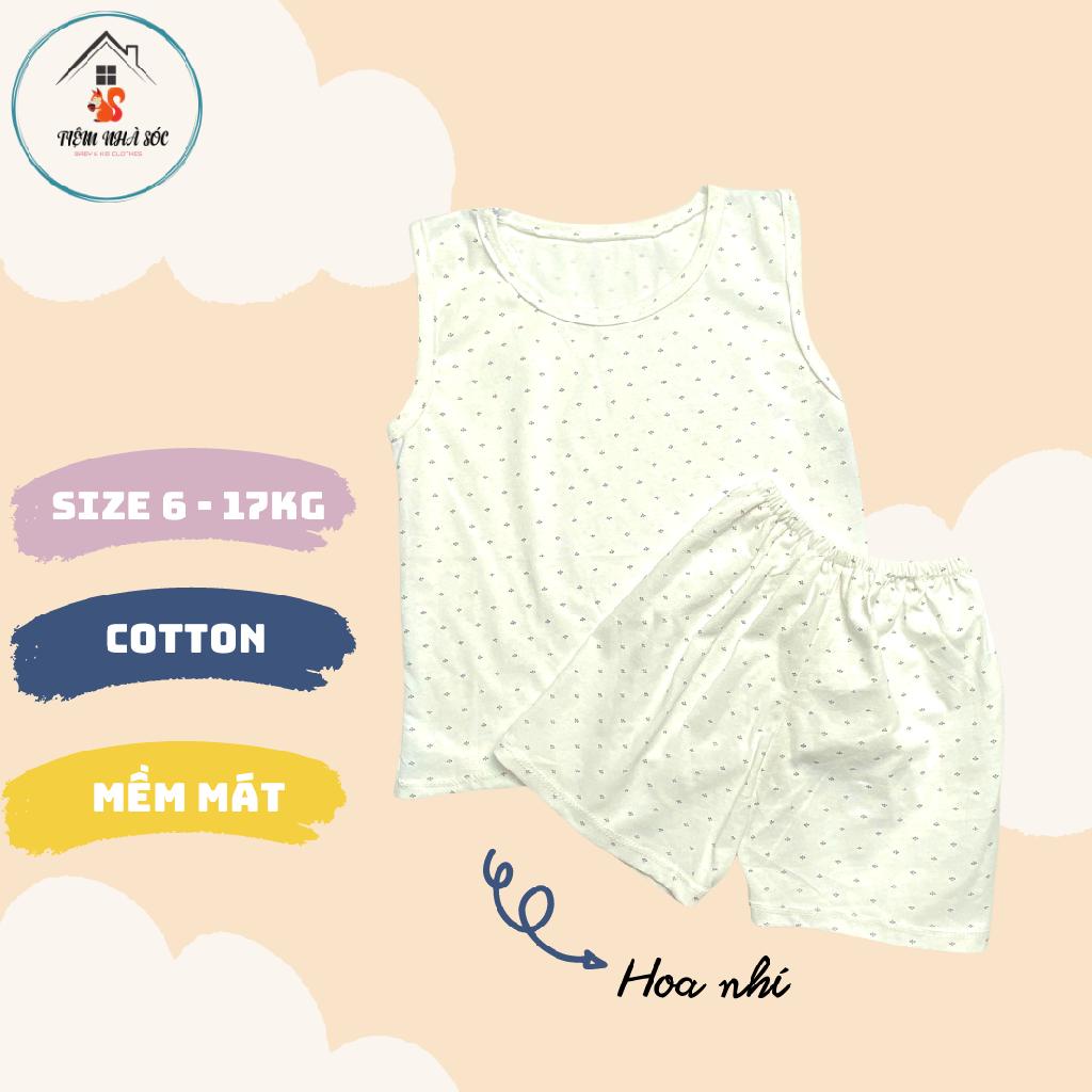 Bộ ba lỗ mùa hè cho bé trai bé gái màu đẹp size 1 -  5 tuổi Tiệm Nhà Sóc