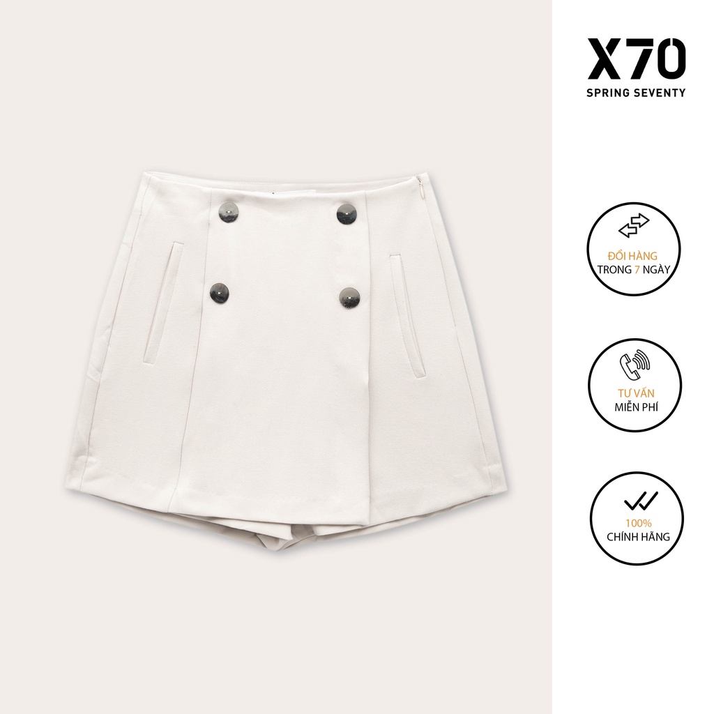 Quần Short Kiểu Dáng Giả Váy Thiết Kế Đính Nút Thời Trang X70 - 04500016