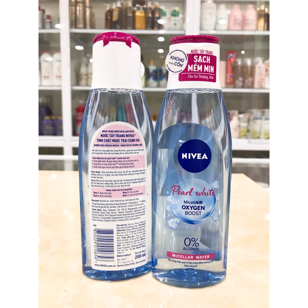 (200ML)NƯỚC TẨY TRANG NIVEA SÁNG DA SẠCH SÂU MỀM MỊN CHÍNH HÃNG CÔNG TY