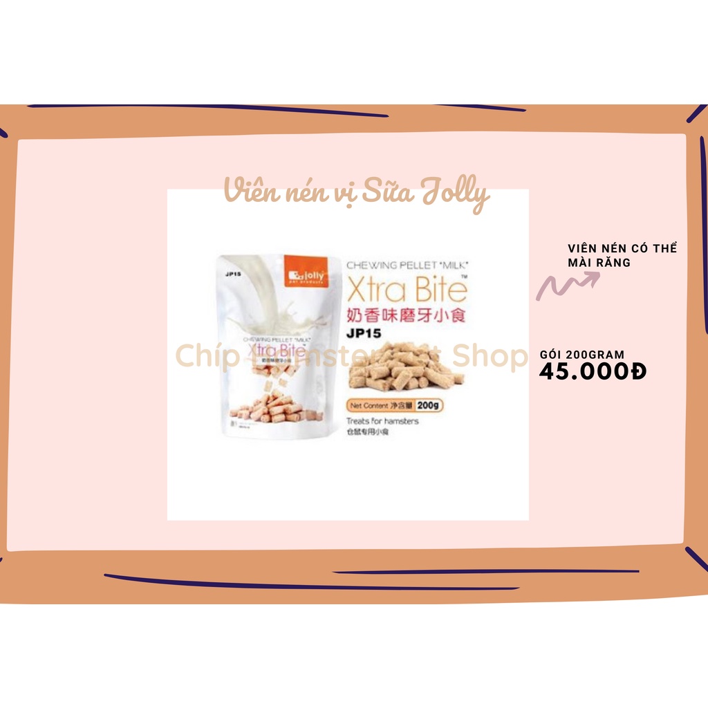 Viên nén vị sữa Jolly [Hamster/Thỏ/Bọ...]