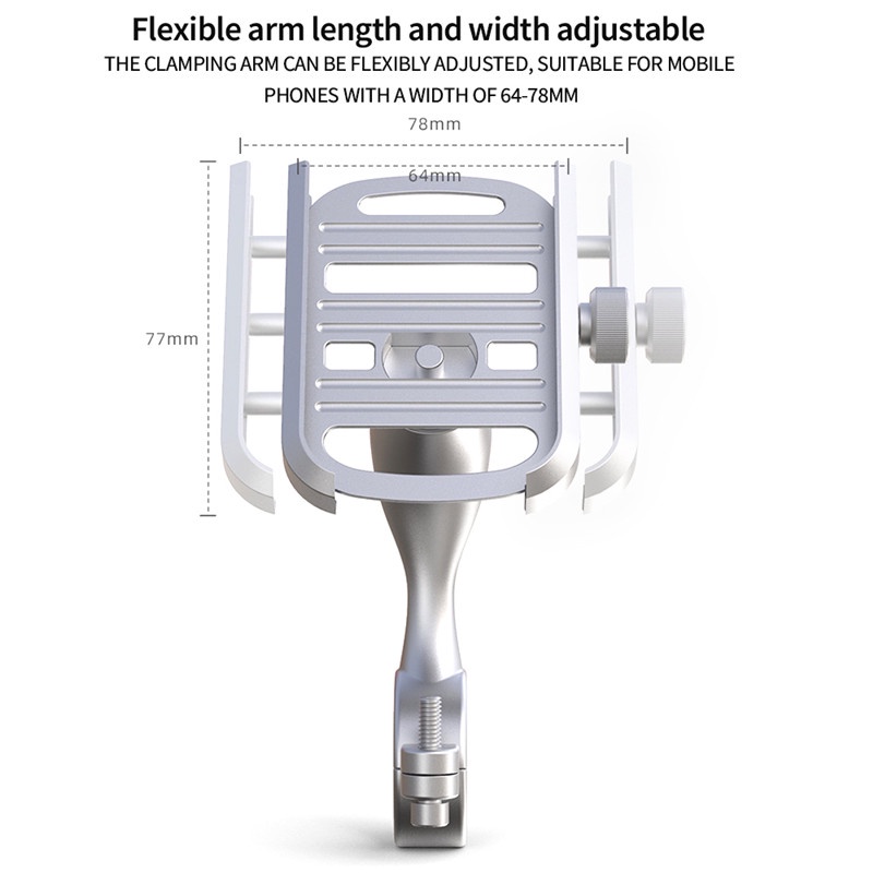 Giá đỡ điện thoại xoay 360 độ gắn tay lái xe đạp / mô tô tiện dụng