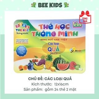 Thẻ Học Thông Minh Flashcards Chủ Các Loại Quả Cho Bé BEEKIDS